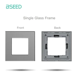 BSEED Customizable Glass Panel Socket with USB and Switch Functions - Single Frame