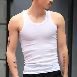 Men Vest O-neck Sleeveless Tank Tops Slim Fit Summer Vest Fitness Gym Workout Undershirt Bodybuilding Running Vest