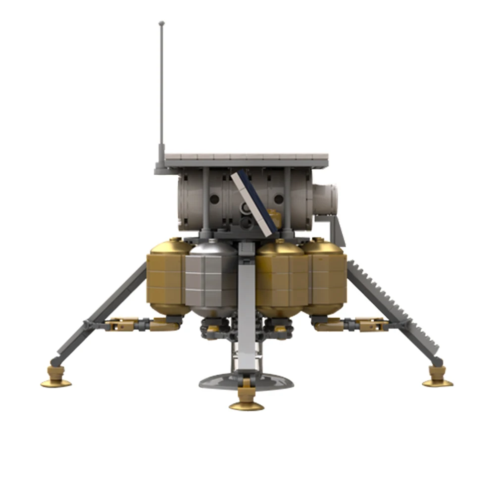 Moc Space Shuttle Launch Center Lunar Lander Outpost Habitat Model Building Blocks Rocket Construction Bricks Construction Toys