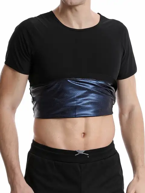 Men's Sauna Suit Shirt - Heat Trapping Sweat Compression Vest, Shapewear Top, Gym Exercise Versatile Shaper Waist Trainer 2