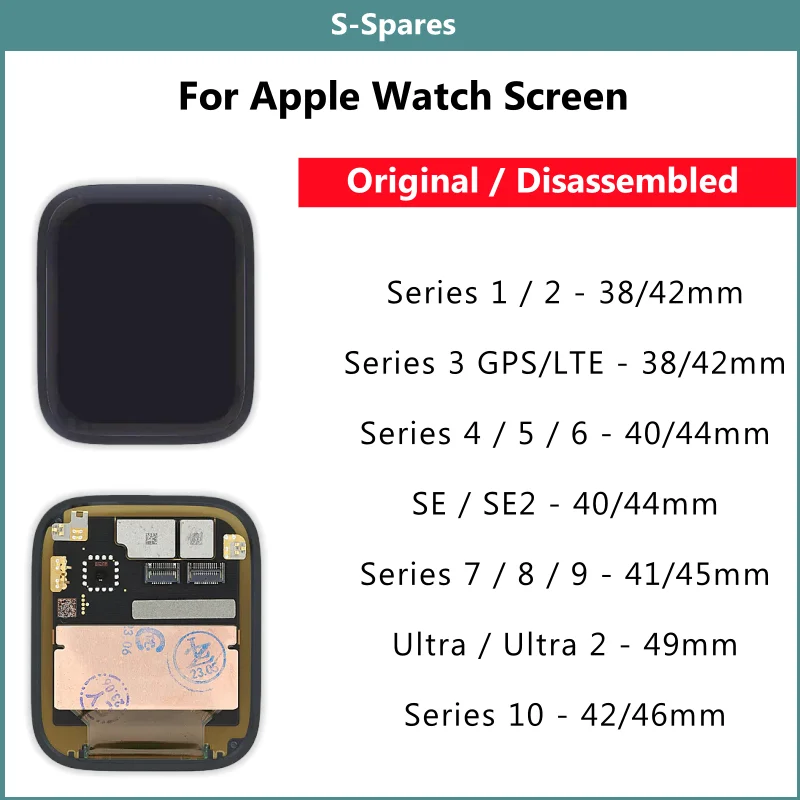 Tela original desmontada oficial para apple watch série