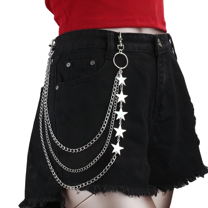 

Metal Star Pendant Waist Chain for Women Trousers Chain Waist Decorative Chain Waist Wallet Chain Girl Fashion Decors