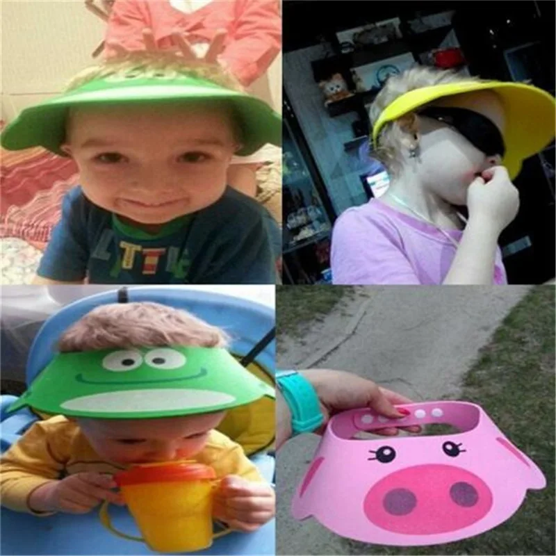 Baby Shower Soft Cap Adjustable Hair Wash Hat for Kids Ear Protection Safe Children Shampoo Bathing Shower Protect Head Cover