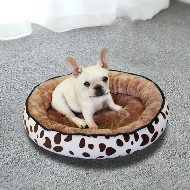 S09f9719a182a4eb2994eaee0157b696eZ.jpg Round Dog Beds Sleeping Mat Soft Warm Kennel Bed Cushion for Small Medium Large Dog House Pad Pet Supplies cama para perro