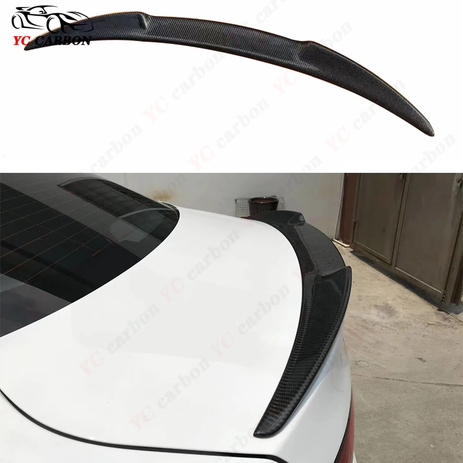 

For Alfa Romeo Giulia 2015+ QV Style Carbon Fiber Rear Spoiler Rear Wing Lip Tail Trun k SpoilersTail fins Separator Body Kit