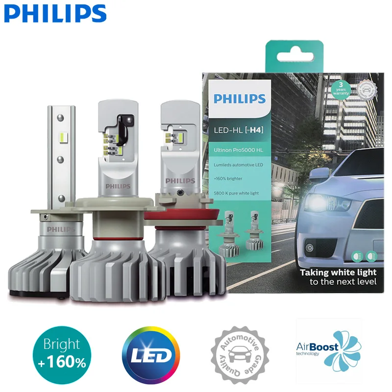 Philips LED H1 H4 H7 H11 9005 9006 9012 Ultinon Pro5000 Car Lamps