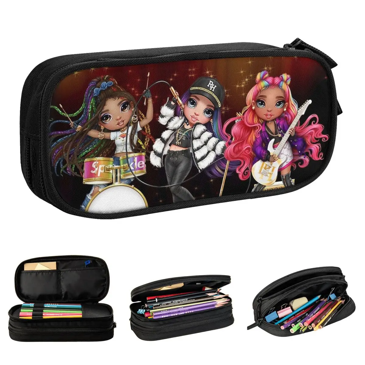 

Rock Ur Heart Out Rainbow High Pencil Cases Pencil Box Pen for Girl Boy Big Capacity Bag Students School Cosmetic Stationery