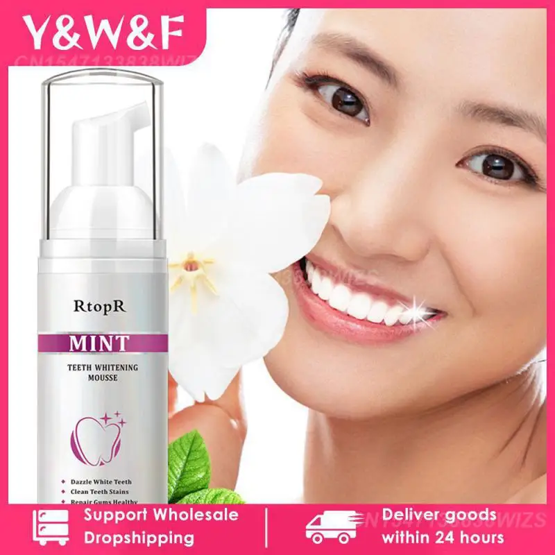 

Teeth Cleansing Whitening Mousse Whitening Teeth Remove Tooth Stains Clean Mouth Fresh Breath Mint Foam Portable Toothpaste