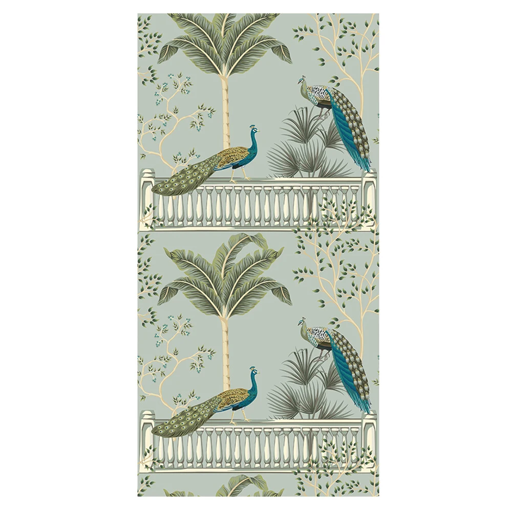 

Chinese Peacock On the Tree Wallpaper Self Adhesive Cabinet Wall Sticker Waterproof Living Room Bedroom Decoration Contact Paper