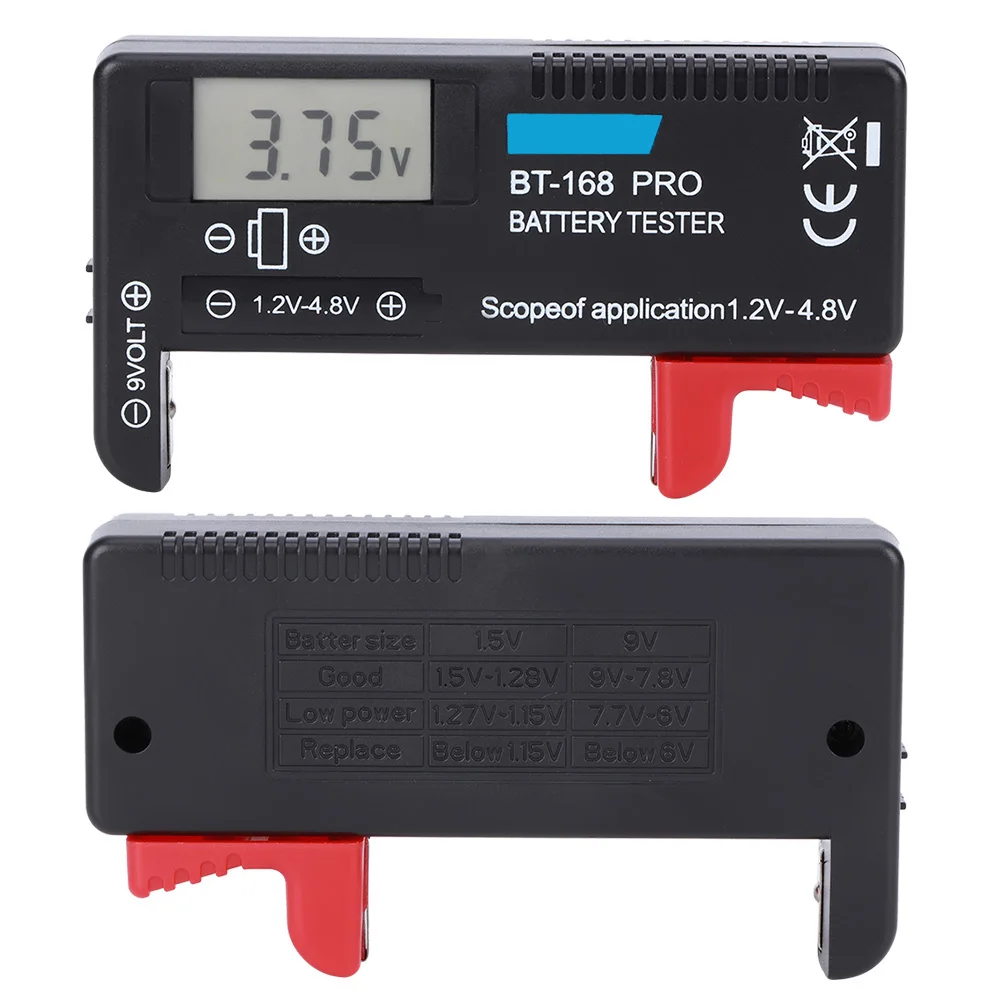 1.2V‑4.8V Digital LCD Battery Tester BT‑168PRO 1.2V‑4.8V Checker for Small Batteries Button Cell