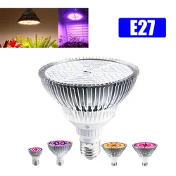 E27 LED Grow Light Growing Bulb Full Spectrum Sunlight For Indoor Greenhouse Hydroponics Flowers Vegtables Plant LED Growth Lamp