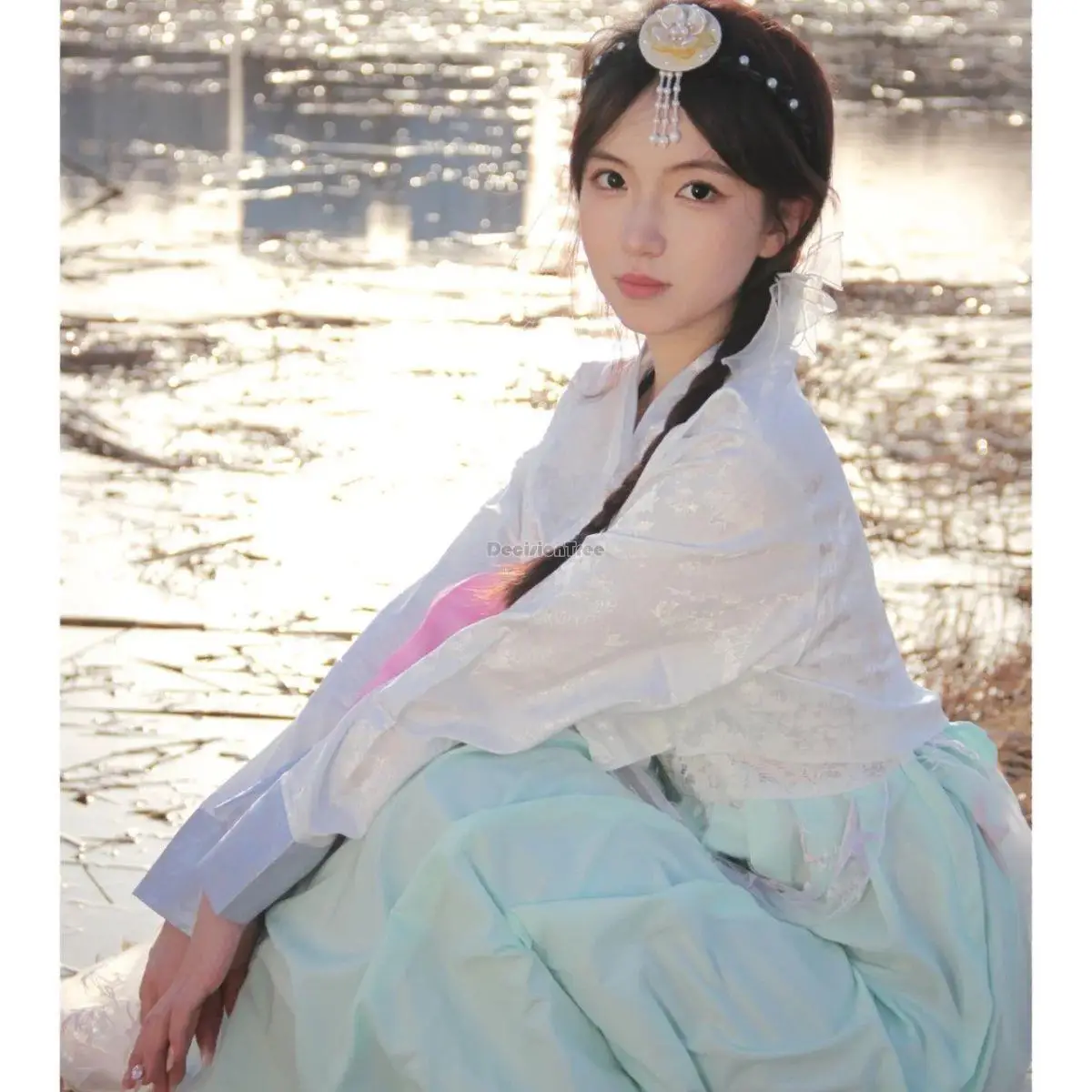 

2023 hanbok new korean dress dress court style performance traditional national style dress stage fairy performance dress s693