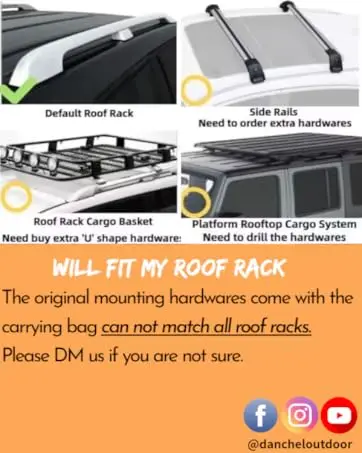 Rooftop Tent DANCHEL OUTDOOR Car Awning Roof Rack Pull