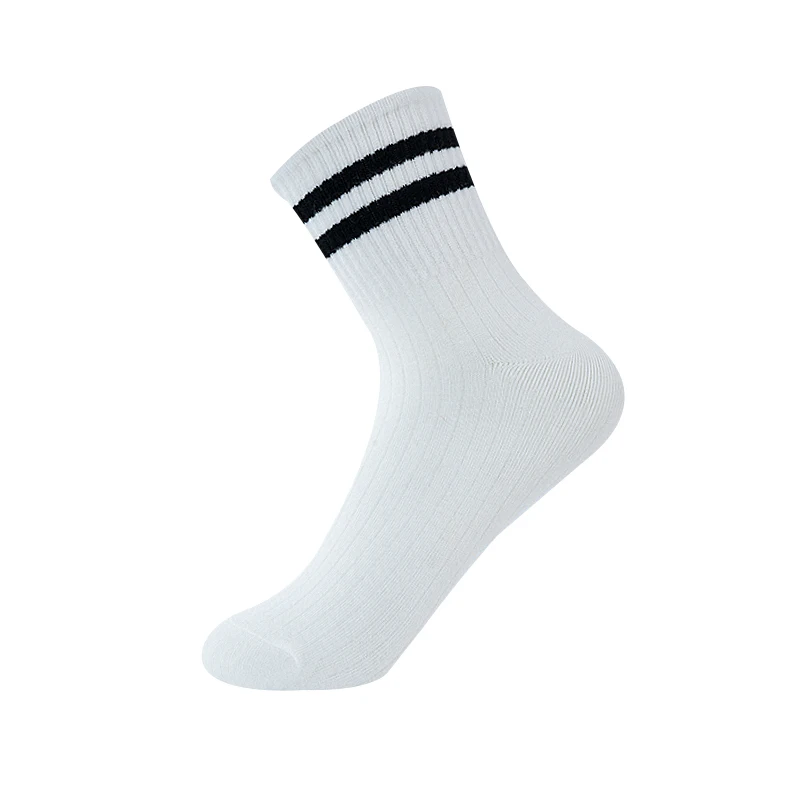 Pair Man Striped Casual Socks Standard Tickness Cotton Breatable Funny Unisex Street Fasion Happy Sock Ceap For 1_voghion.com