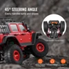 VEVOR Fast RC Cars 3km/h 1/24 Off Road All Terrain 4WD with Full Lighting Remote Control Racing Truck for Adults and Kids Toys 3