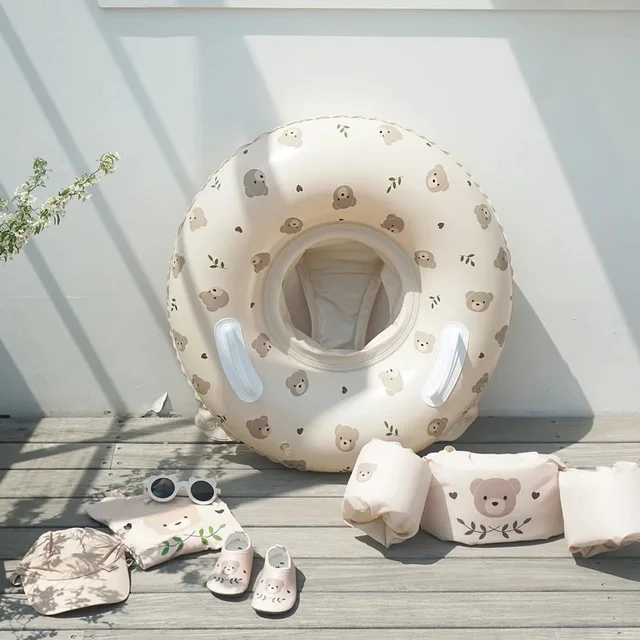 Gyerek Felfújható Úszógyűrű 2-8Y Úszó Ülés Kültéri Gyűrű Úszócsónak Baba Biztonsági Mentőmellény Medve - Image 4