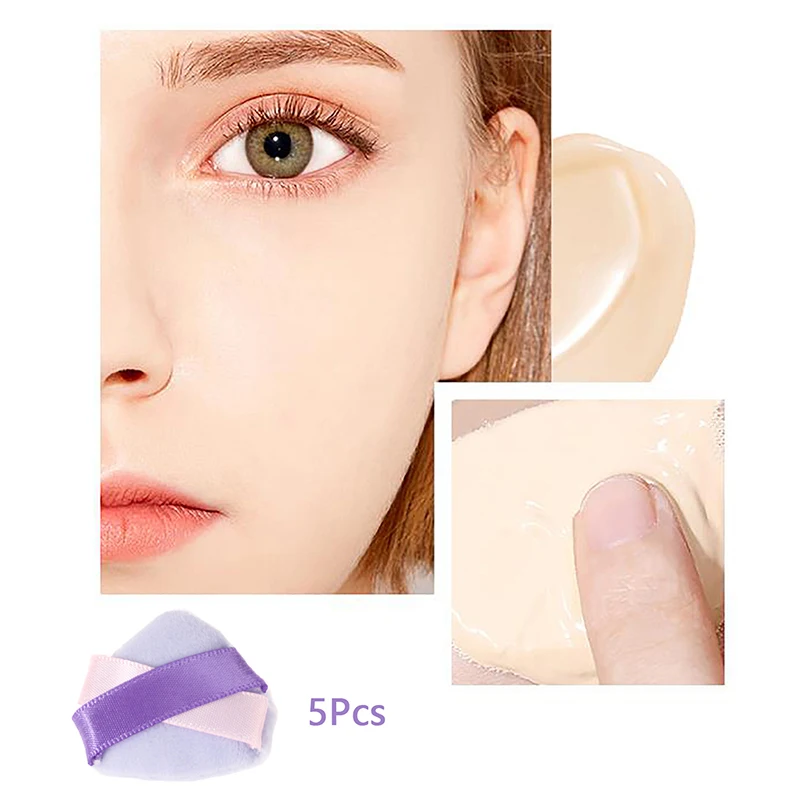 

5 шт., треугольная мини-пуховка для нанесения пудры