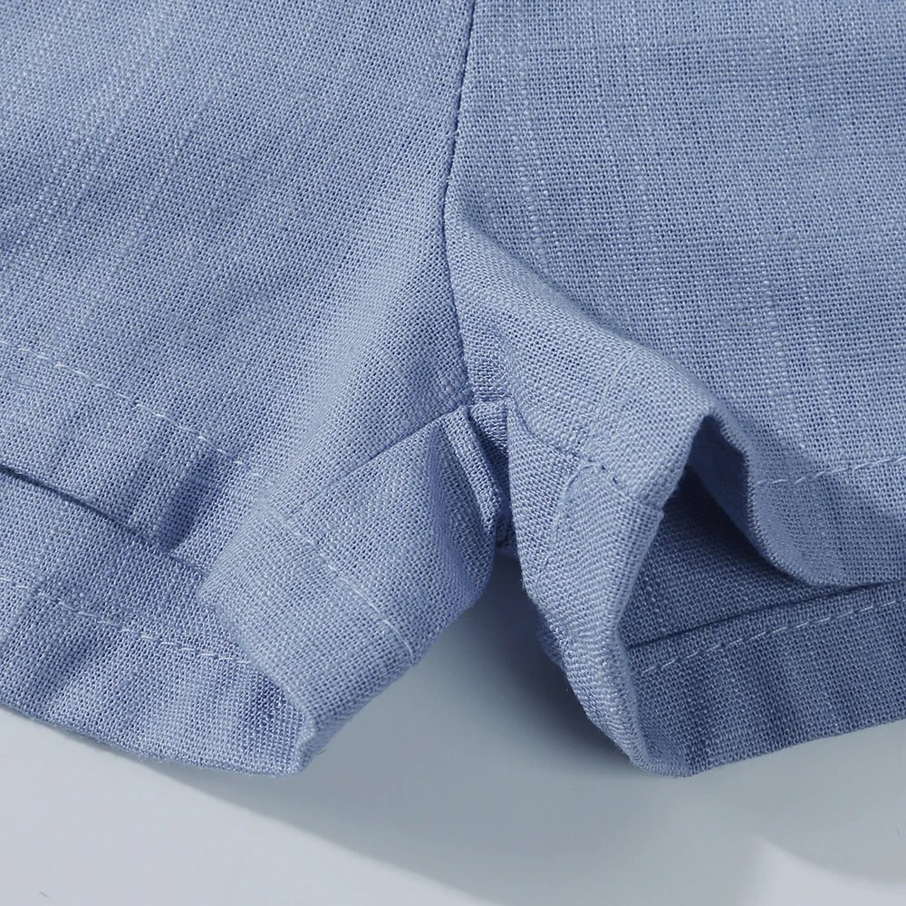 2026 sommer Neugeborenen Baby Mädchen Strampler Kleidung Kleinkind Overall Leinen Baumwolle Fliegen Ärmellose Body Infant Mädchen Strampler 0-3T – Detail 10