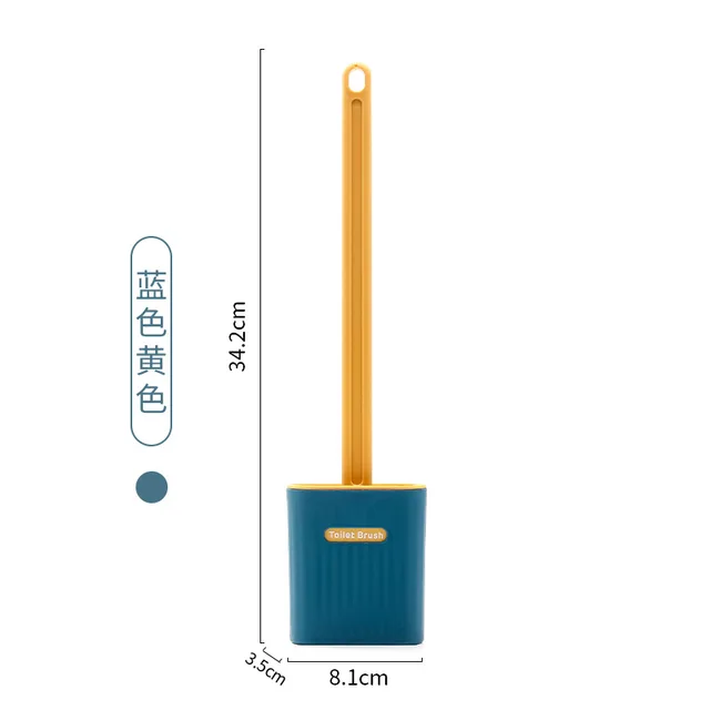 Fürdőszoba Fekete Wc Kefe Puha Tpr Szilikon Fej Nincs Holt Sarkok Otthoni Padlón Álló Tisztító Kefék Kiegészítők - Image 6