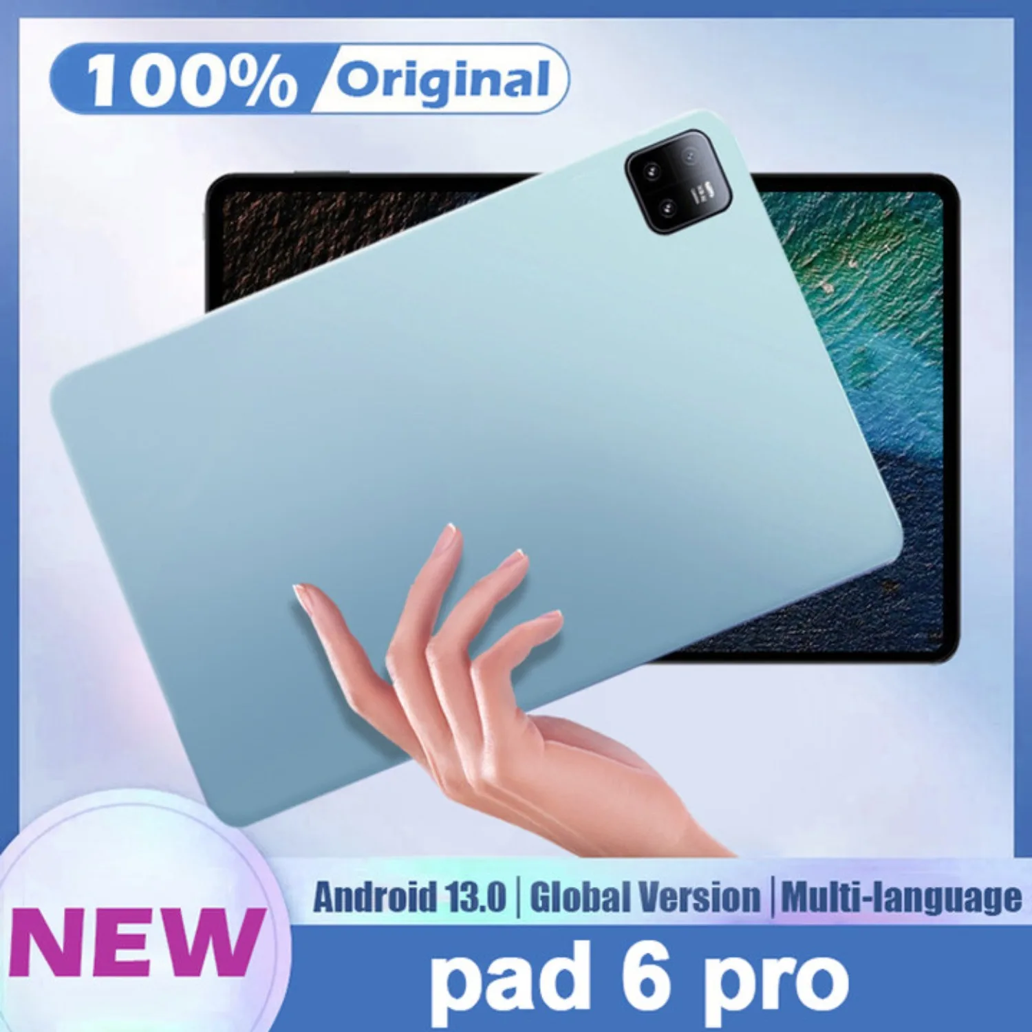 

2024 New Global Edition 2-in-1 Tablet Pad 6 Pro 11 inch HD Screen Snapdragon 888 Android 13 Dual Card 5GWIFI Bluetooth Tablet PC