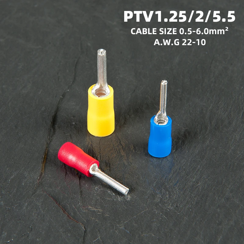 PVC-Pre-Insulated-Pin-Terminal-Electrical-Wire-End-Splice-Crimp ...