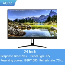  AOCZ 24 Inch Monitor 75Hz Desktop PC QHD Display Gaming Flat Panel Screen Computer LED 1920*1080 HDMI-compatib/DP 