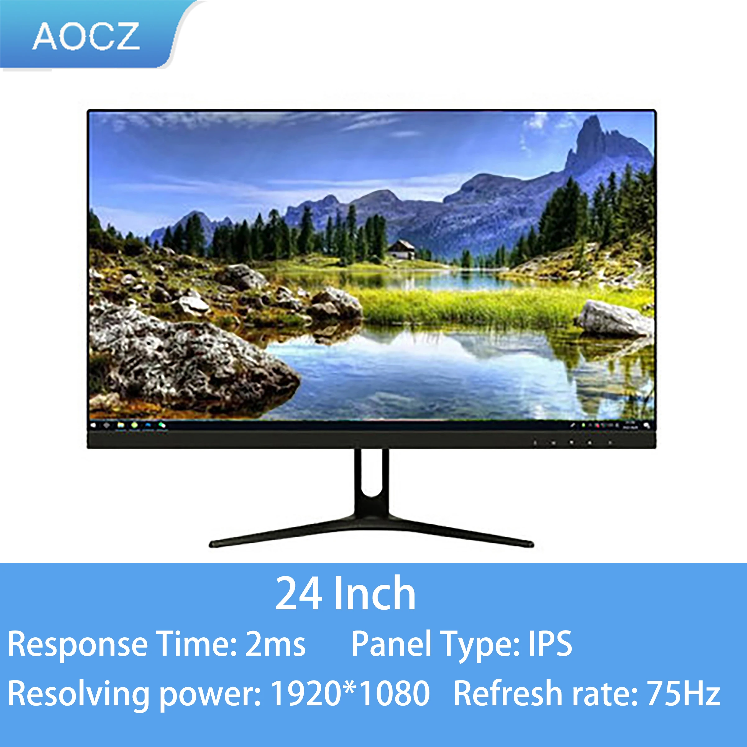 24 Inch Black 75Hz