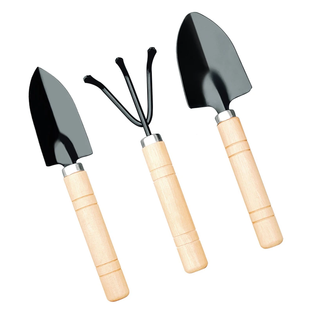 3Pcs Shovels Rake Planting Shovel Digging Soil Gardening Hand Tools