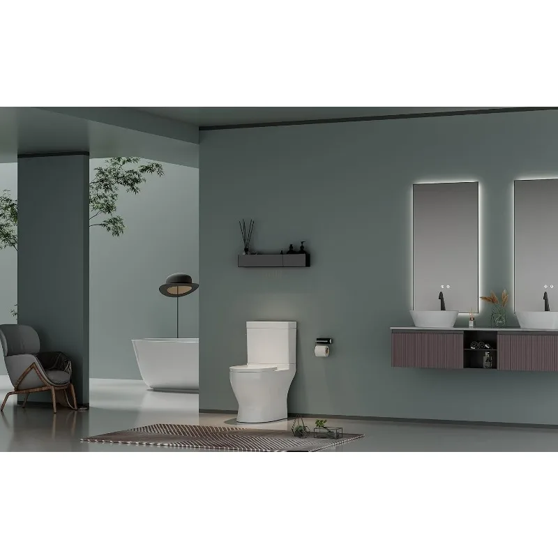 1000 MaP Score Powerful Flush Comfort Height Floor Mounted Two-Piece Toilet, 12'' Rough-in 5