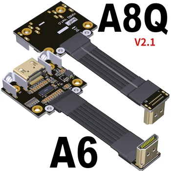 A-A 타입 24P HD 2.1 수-암 플랫 리본 연장 케이블, 4K/144Hz FPC FPV GPU HD V2.1 오디오 및 비디오 익스텐더, Re-Driver IC 포함