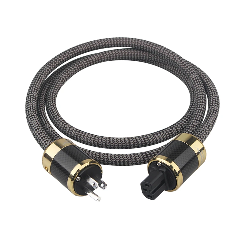 Audiophile 6n Pure Silver Audio Power Cable Hifi Speaker Wire Eu / Us