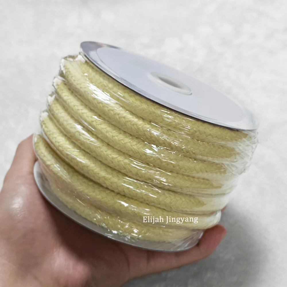고온 저항성 긴 연소 시간 화재 성능 화재 소품 제작용 3/8 인치 아라미드 로프 10mm 순수 케블라 로프