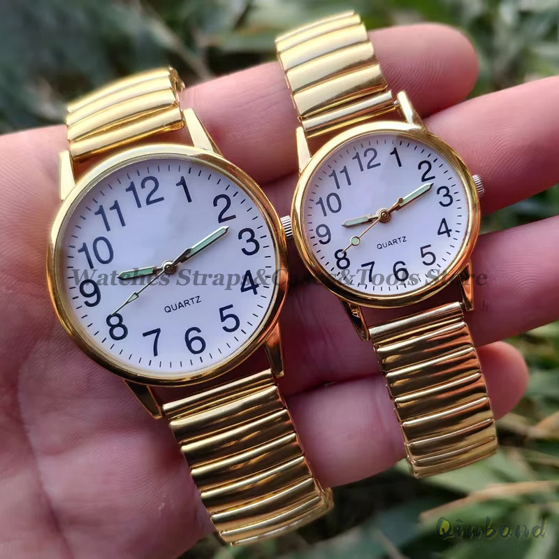 Stainless Steel Stretch Expansion Watch Band - Retractable Metal Elastic Strap Bracelet