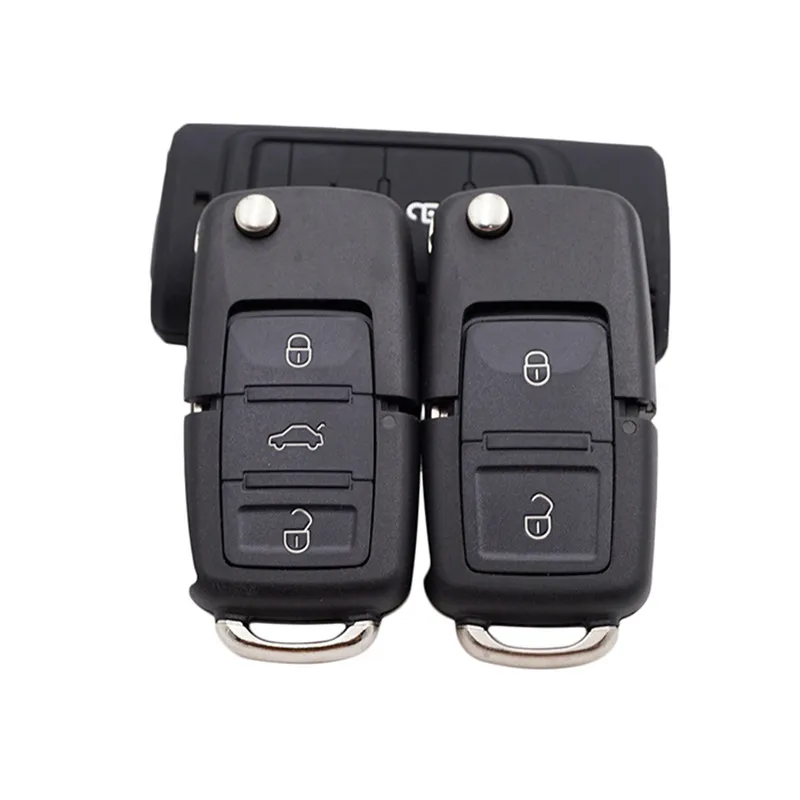 Flip Folding Key Shell 2/3 Buttons For Volkswagen VW Jetta Golf Passat Beetle Polo B5 MK4 Bora Passat Skoda Seat Car Accessories