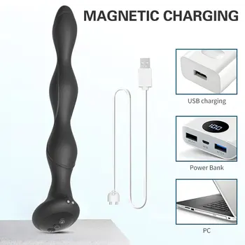 5-Frequency Electric Shock Butt Plug Anal Plug Vibrator Anal Bead Female Masturbator Prostate Massager Erotic Sex Toys for Women 5