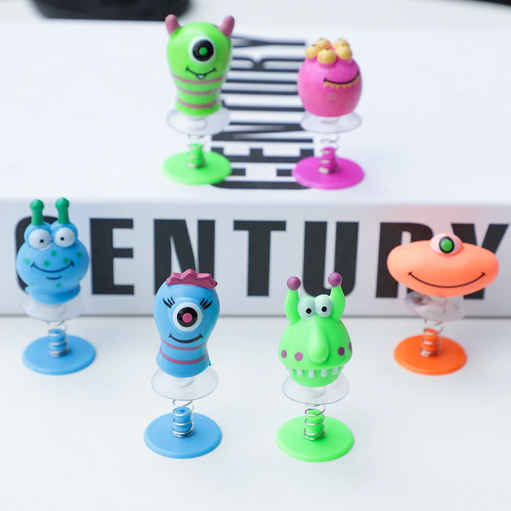 6Pcs Cartoon Monster Jumping Dolls Toys For Kids Birthday Party Favors Baby Boys Girls Pinata Fillers Gift Bag Premi Di Carnevale