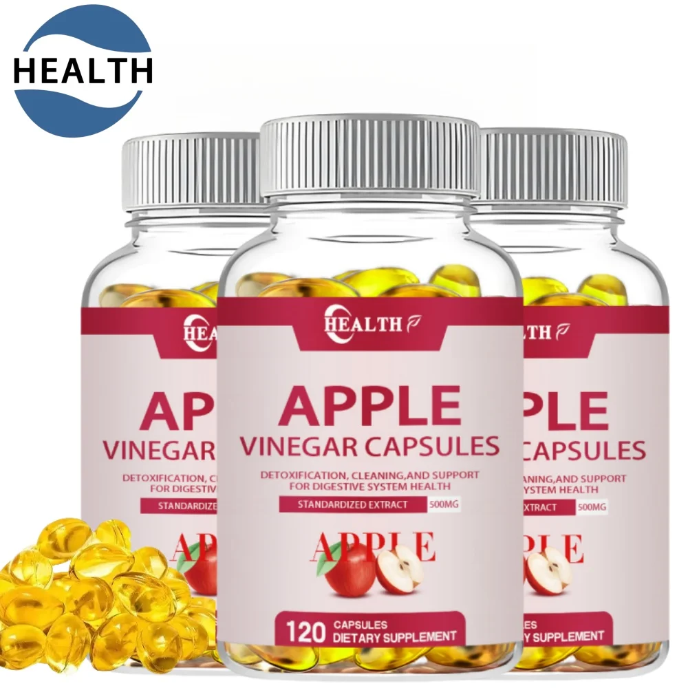 Minch Apple Cider Vinegar Capsules Max 400mg Natural Raw with Cinnamon Ginger & Cayenne Pepper Detox Vitamin C Supplement