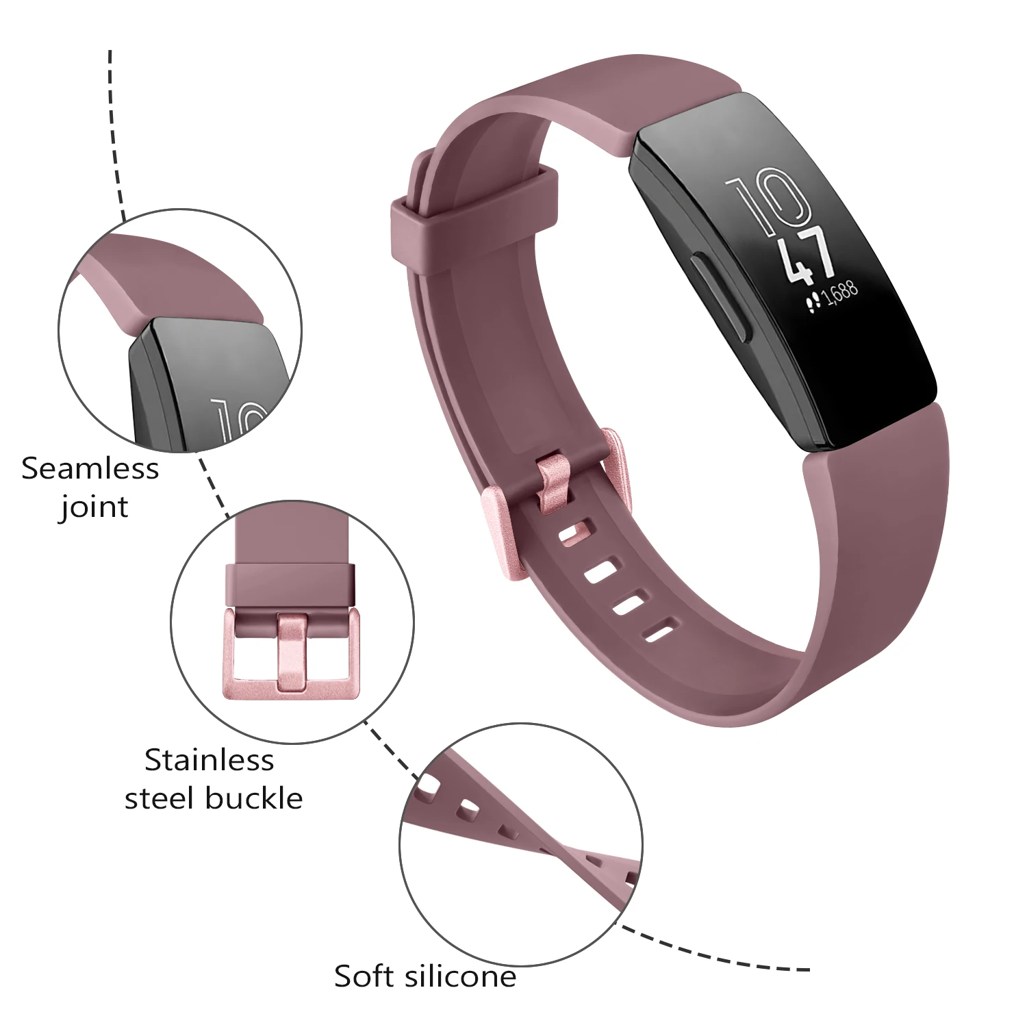 Durable Soft TPU Band Replacement for Fitbit Inspire and ACE Series