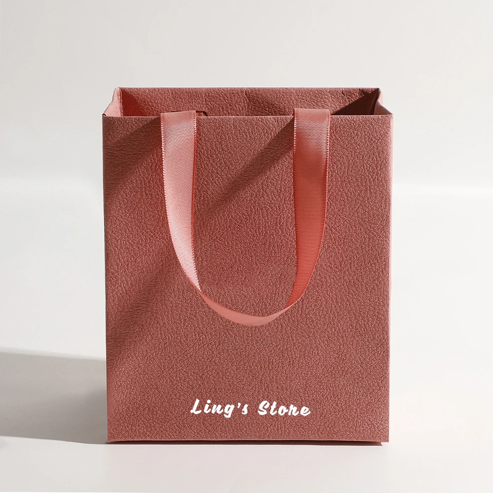 20 Stück personalisierte 12,5 x 15 x 7,5 cm große Schmucktaschen aus strukturiertem Papier mit Griff, Einkaufstaschen für Geschenke, Ohrringe, Armbänder, Silber, Kosmetikverpackungen – Detail 14