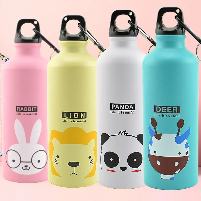 Water Bottle water bottle Lovely Animals Creative Gift Outdoor Portable Sports Cycling Camping Hiking Bicycle School Kids