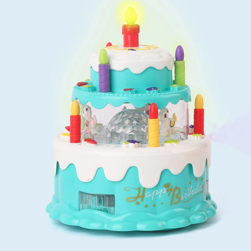 幼児のための電気誕生日ケーキユニバーサルウォーキング早期教育電気玩具 ダイキャスト 車のオモチャ Aliexpress