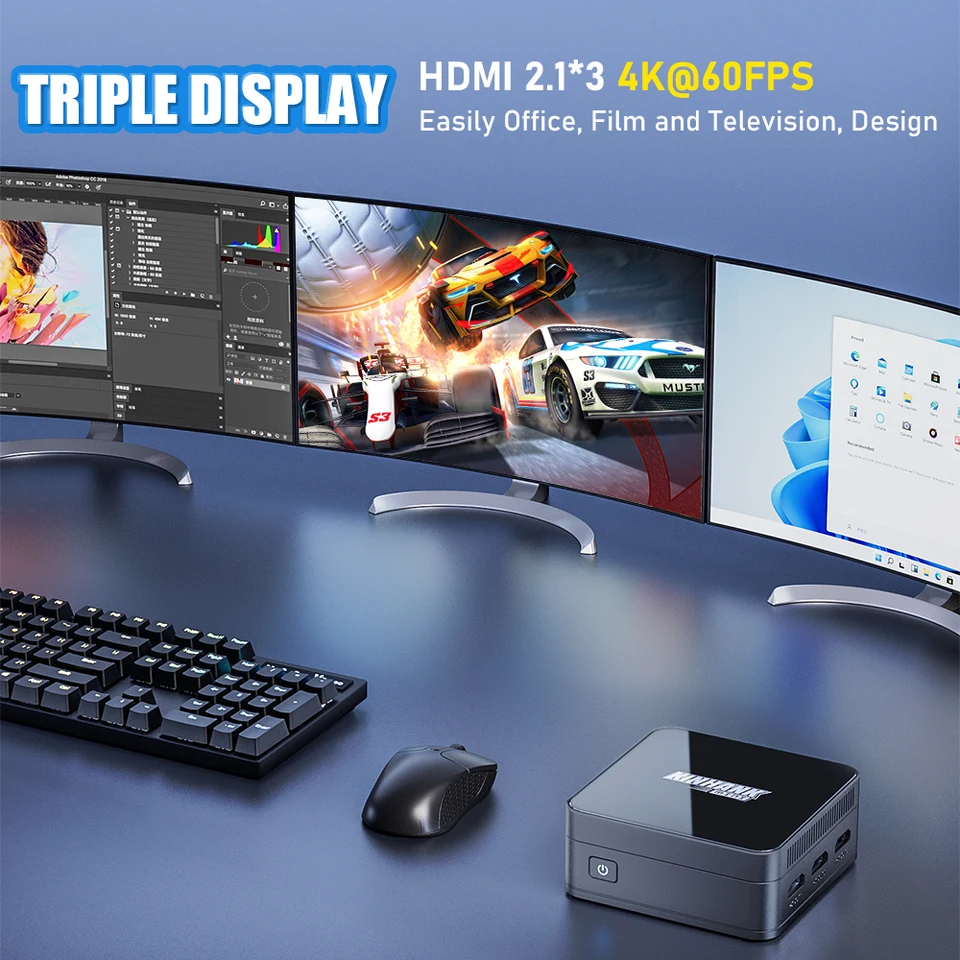 Kinhank-ミニポータブルPCスーパーコンソール,kp100,intel n100