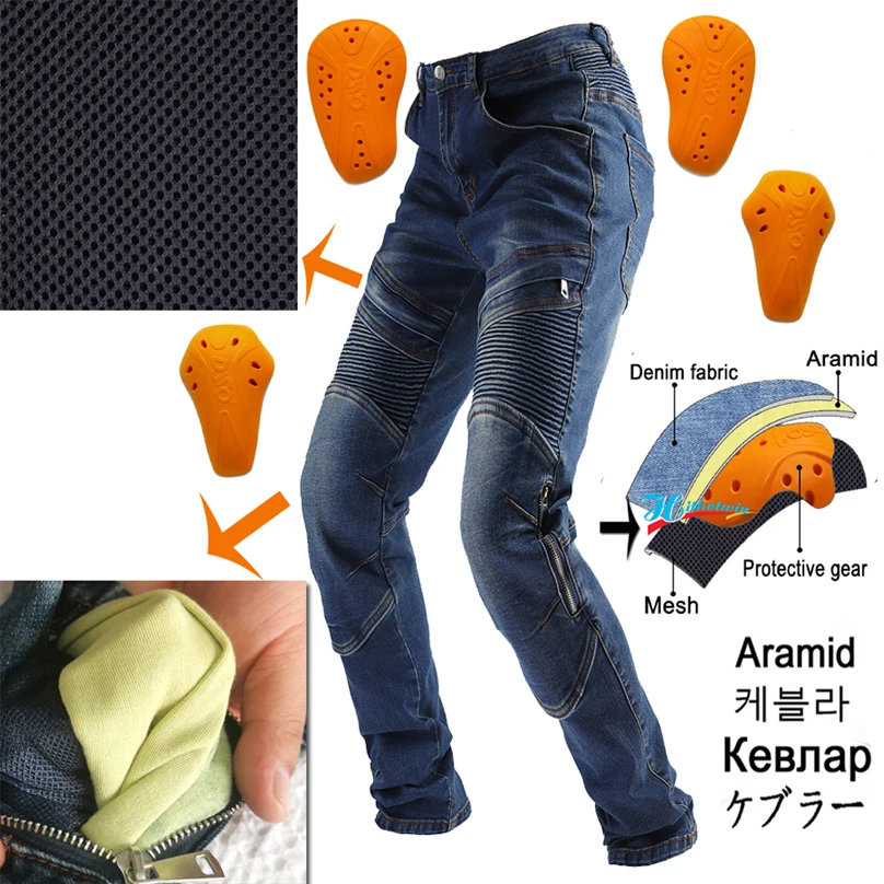 

Motorcycle Jeans With ventilation holes Protection Pants Motocross Pants Moto Ride Trousers Pant Summer Riding Hi-031