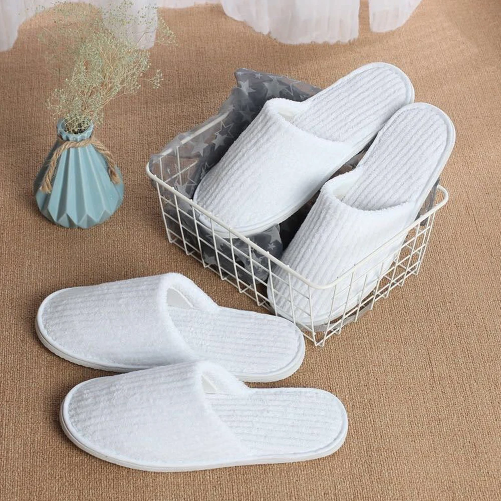 Pantuflas Desechables Para Invitados | Pack De 2 Pares, Suela Antideslizante | Para Hotel O Hogar