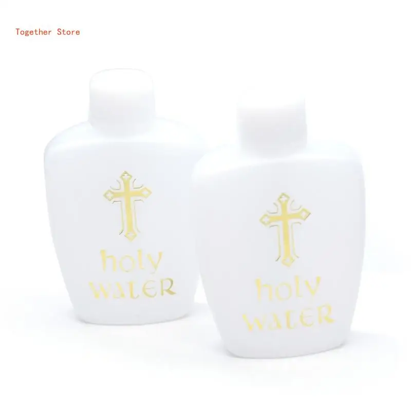 Catholic Bottle Empty Holy Water Bottles 60ml Catholic Christian Holy Water Bottle Gold for Cross Holds Lourdes 6XDD holy water bottle