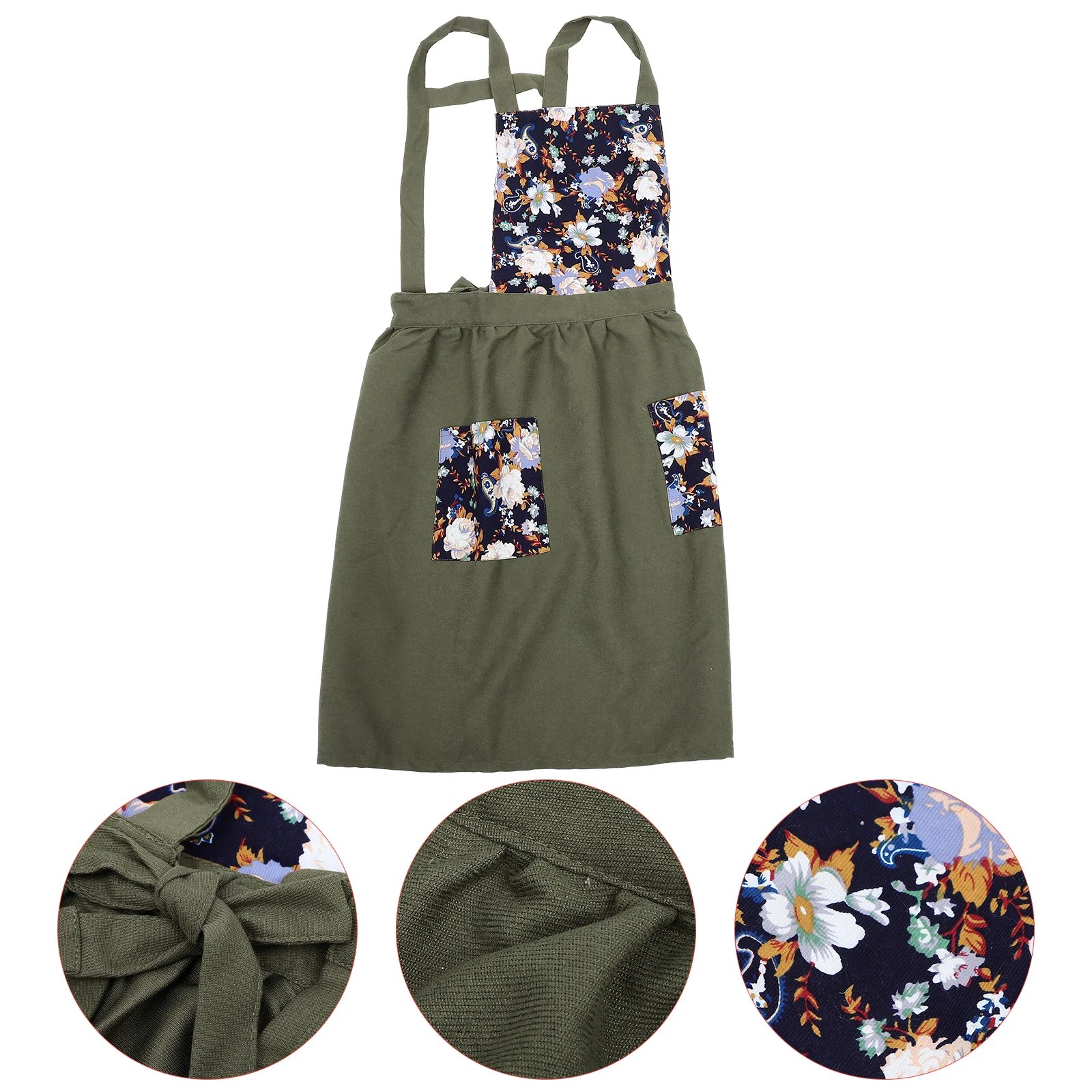 

Waterproof Apron Work For Dishwashing Household Cooking Simple Aldult Oil Resistant Flower Women Baking