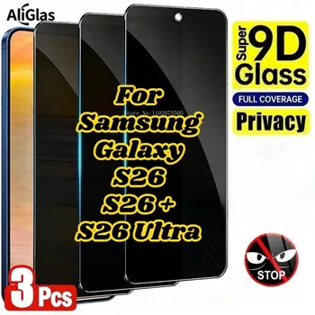 3 pezzi compatibili con la serie Samsung Galaxy S26, protezione per la privacy dello schermo per Samsung Galaxy S26 Ultra S26+, pellicola in vetro temperato 9H