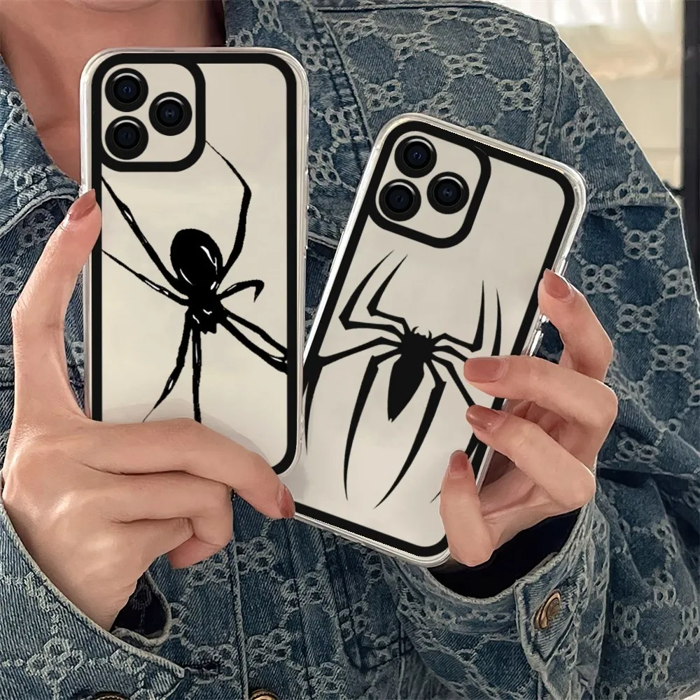 Custodia Per Telefono Spider Cool Black Per Samsung S 23 22 21 20 Ultra Plus Lite Custodia Trasparente