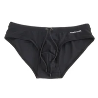 2023 Men's Swimwear Fashion Triangle Swim Trunks Summer Black Swimsuit Low Waist Bikini Panties Quick-Drying Push Pad Briefs 1
