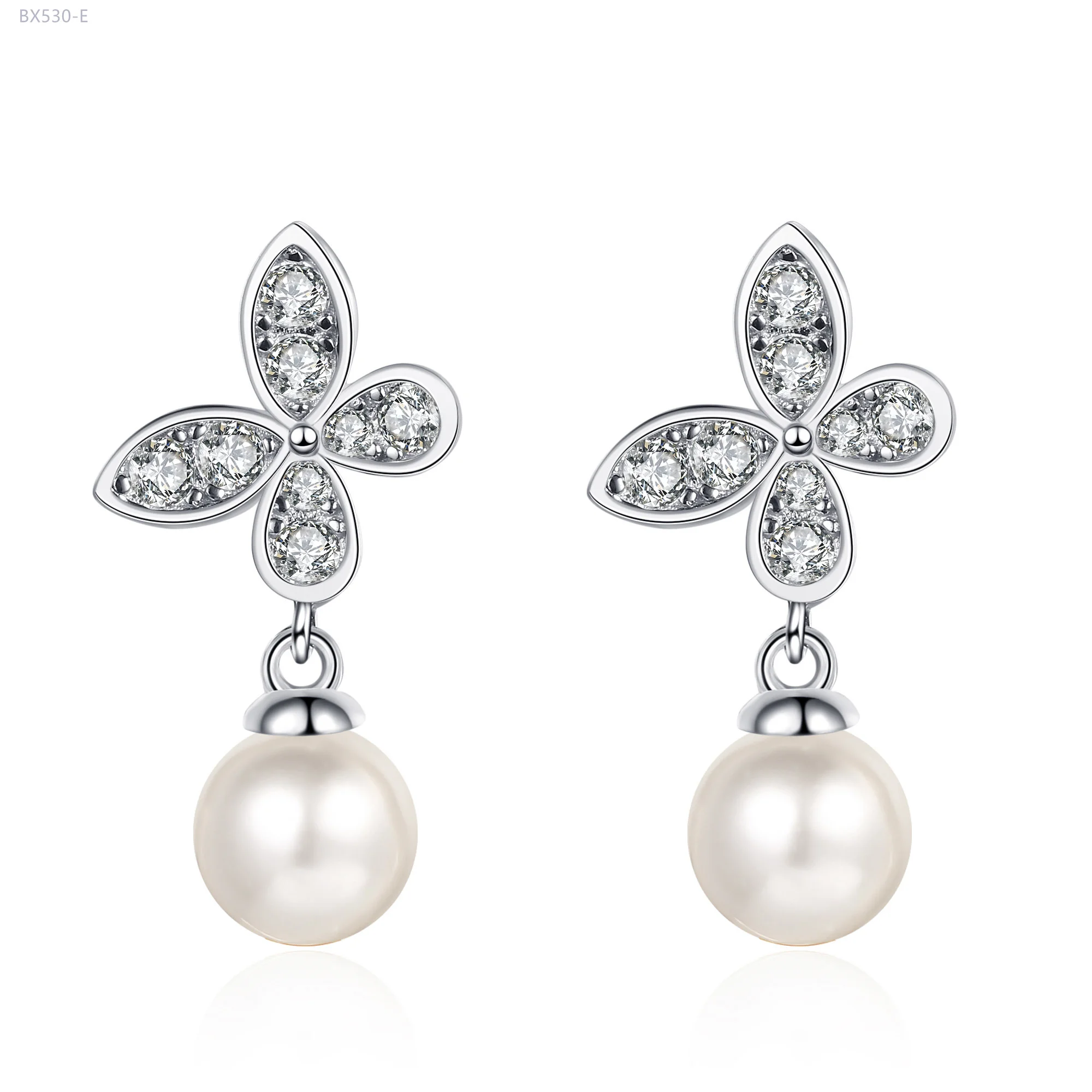 

Women Cute Fashion Jewelry Accessory 40Cents VVS D Moissanite Diamond Silver 925 Earrings